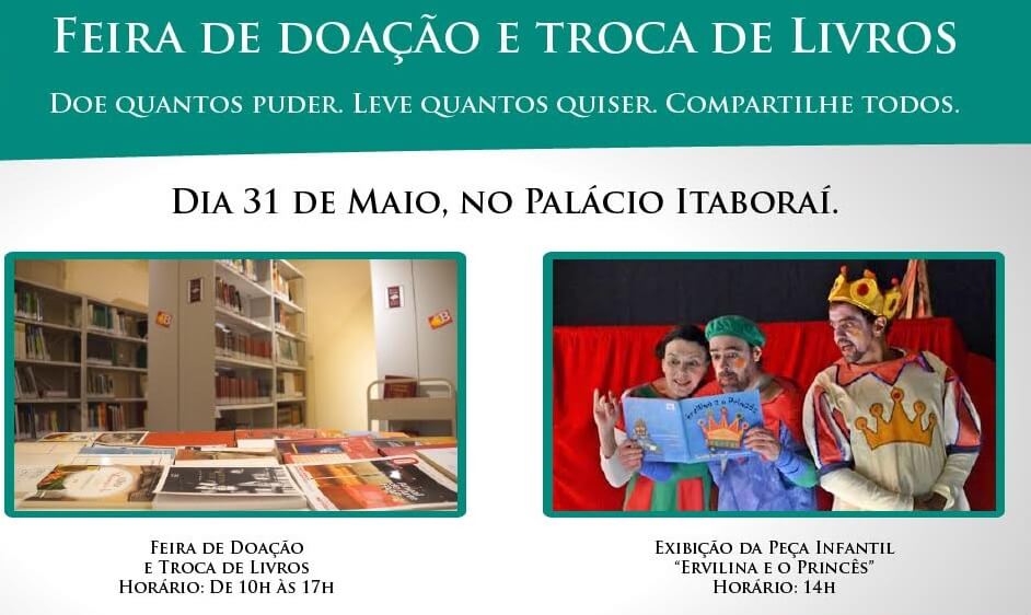 feira de doação de livros