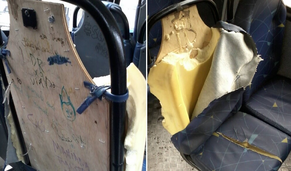 vandalismo ônibus