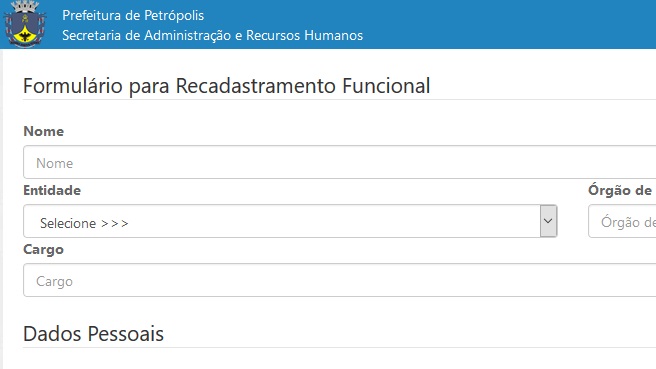 formulário servidores
