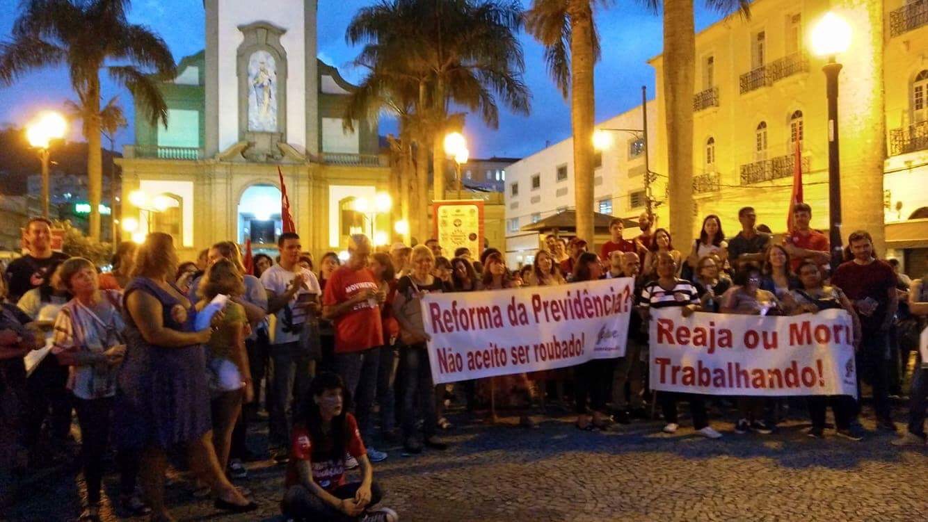 manifestação reforma da previdência