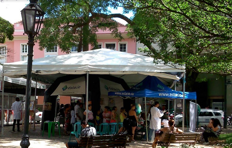 praça dom pedro evento estacio